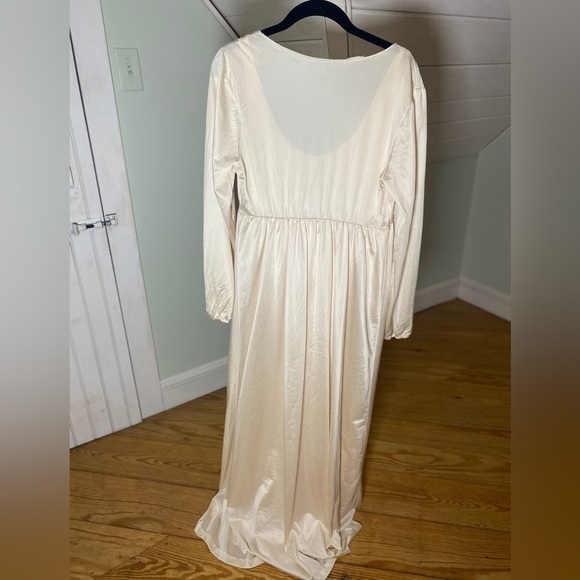 Vintage Mistee 2 Piece Lingerie Set Cream Floor Length Large - Picture 2 of 14